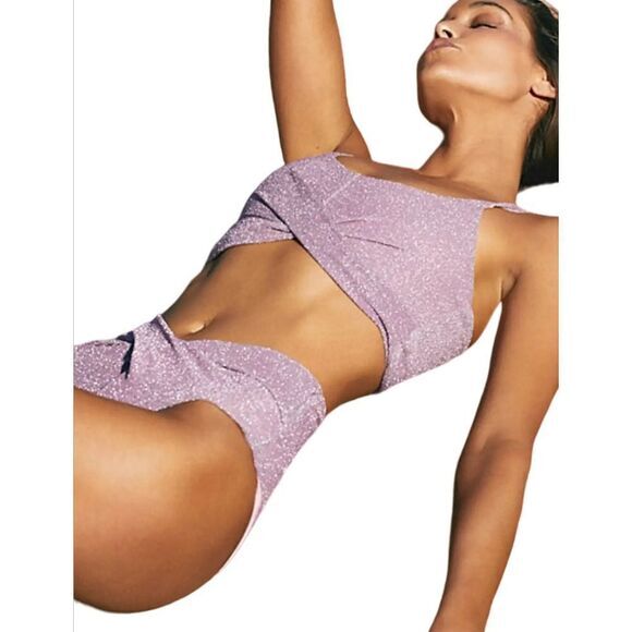 NEW‎ Beach Riot Zurie Bikini Bottoms in light purple, size S - Picture 2 of 16